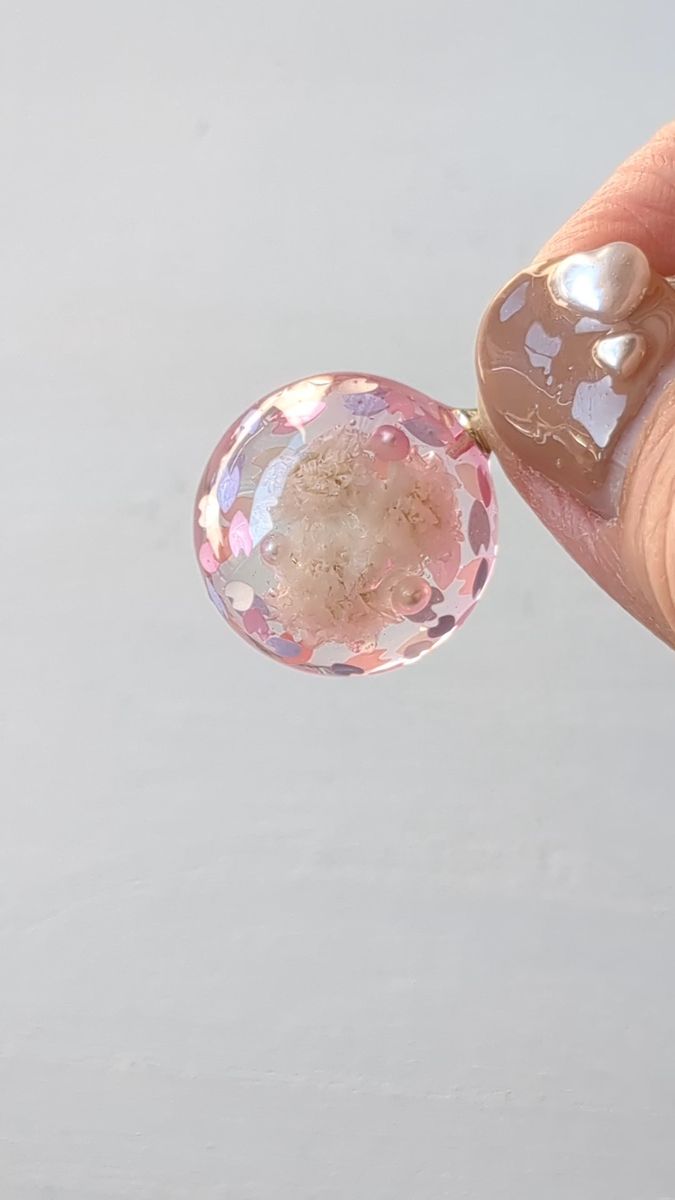 433 かすみ草と桜のネックレス アレルギー対応