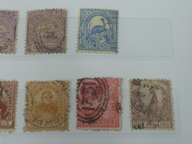 20 S Australia stamp #12 NEW SOUTH WALES 1888-89 year SC#77-97. inside total 19 sheets used * unused OH-LH [SC appraisal $89]