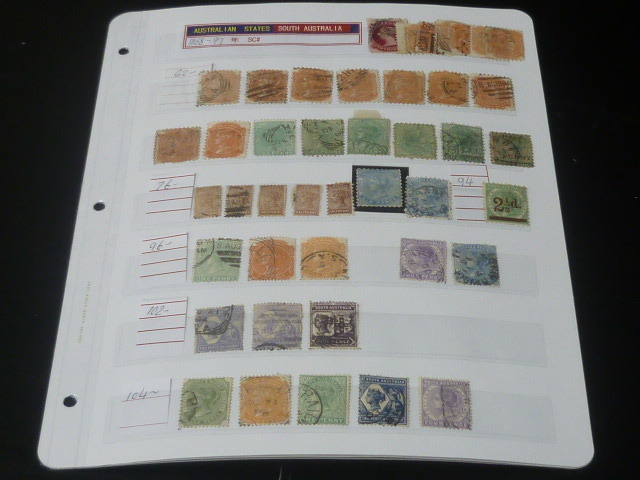 20 S Australia stamp #40 SOUTH AUSTRALIA 1868-97 year SC#62-104. inside total 43 sheets used * unused OH-LH [SC appraisal $230]