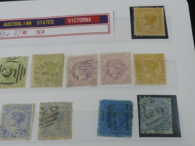 20　S 　オーストラリア切手 #52　VICTORNA　1884-87年　SC#146-165の内　計39枚　使用済・未使用OH-LH　【SC評価 $470】