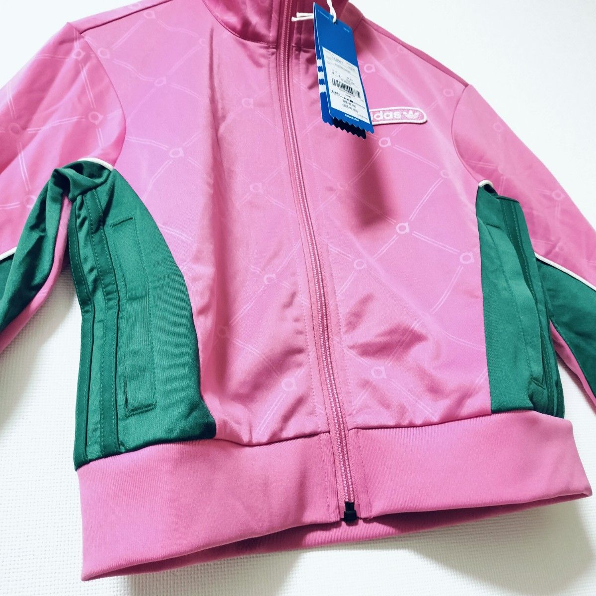 新品 アディダス ピンク トラックジャケット ジャージ 総柄 新品 アディダス ピンク トラックジャケット ジャージ 総柄
