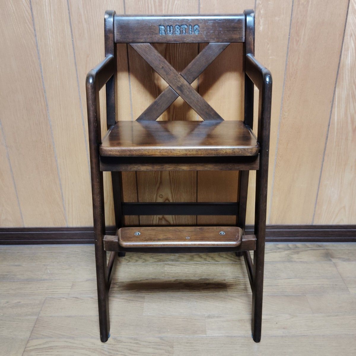 【希少】カリモク家具 ベビーチェア RUSTIC ハイチェア カリモク ベビーチェア RUSTIC レトロチェア ハイチェア ル