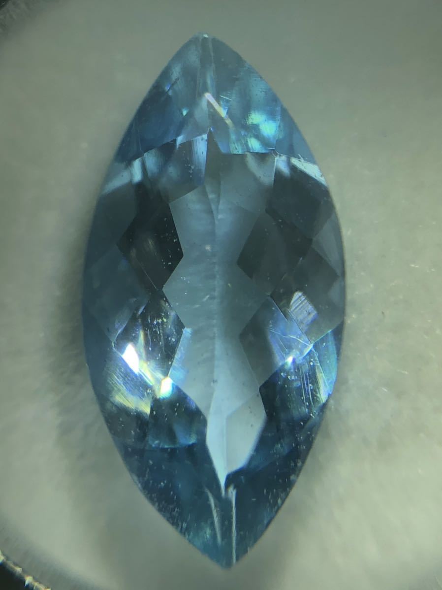 【アイクリーン】特濃彩度高い サンタマリア アクアマリン 0.45ct