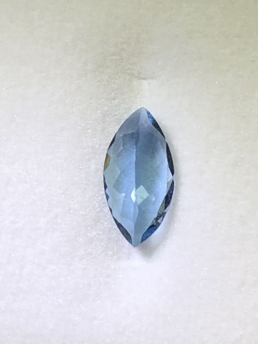 【アイクリーン】特濃彩度高い サンタマリア アクアマリン 0.45ct_裏側