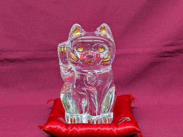 T215-N29-4655 Baccarat バカラ フィギュリン まねきねこ 招き猫 T215-N29-4655 Baccarat バカラ フィギュリン まねきねこ 招き猫
