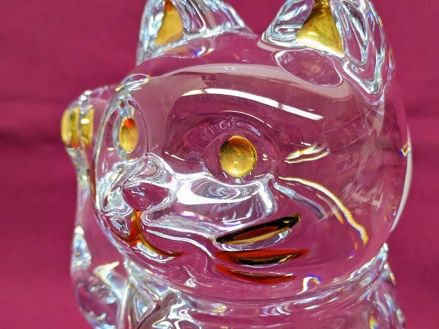 T215-N29-4655 Baccarat バカラ フィギュリン まねきねこ 招き猫 T215-N29-4655 Baccarat バカラ フィギュリン まねきねこ 招き猫