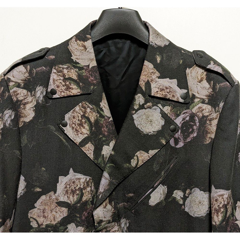 LAD MUSICIAN 17SS ライダースジャケット 46 美品 ローズ 花柄 LAD MUSICIAN 17SS ライダースジャケット 46 美品 ローズ 花柄