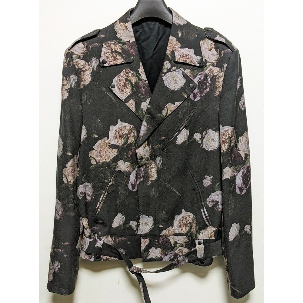 LAD MUSICIAN 17SS ライダースジャケット 46 美品 ローズ 花柄 LAD MUSICIAN 17SS ライダースジャケット 46 美品 ローズ 花柄