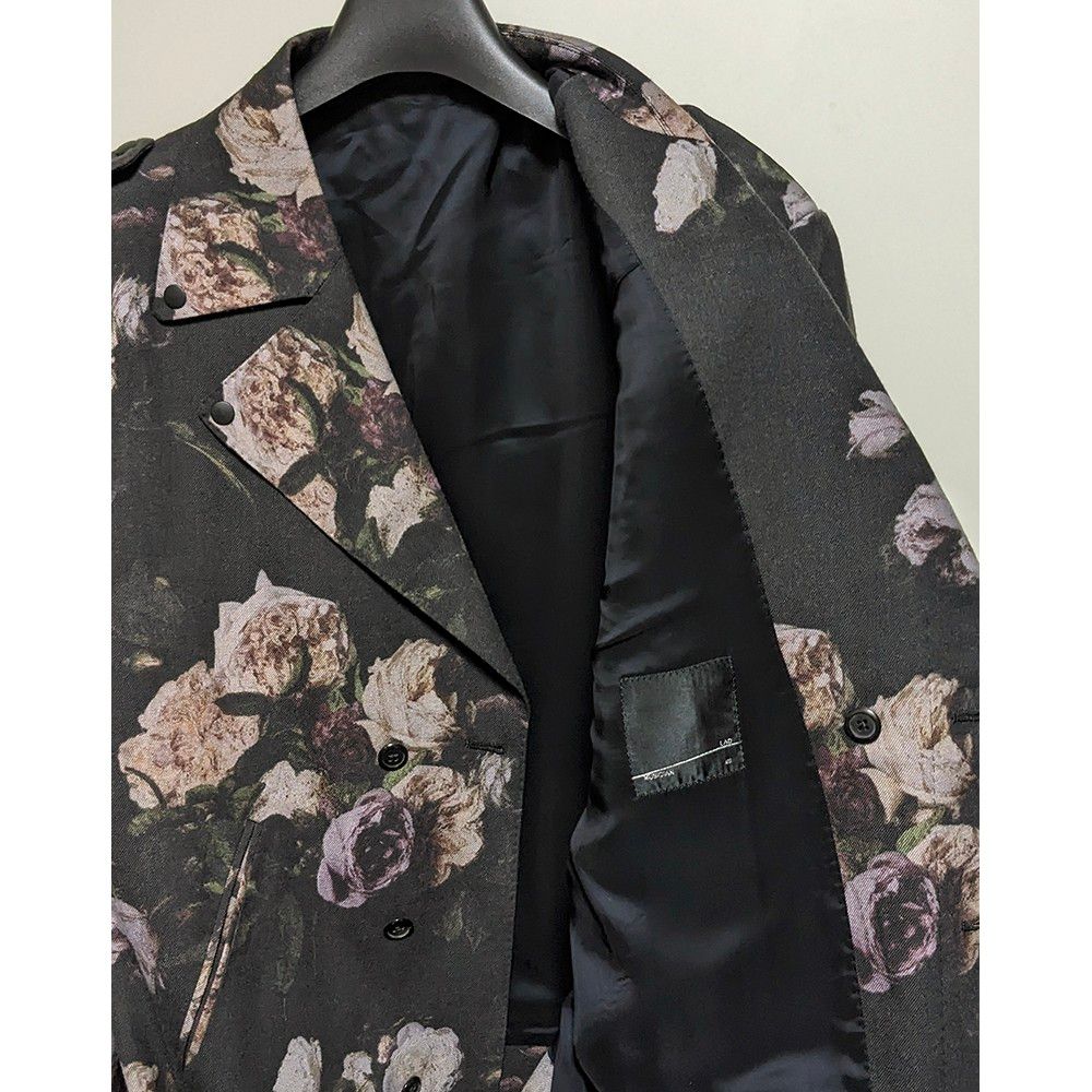 LAD MUSICIAN 17SS ライダースジャケット 46 美品 ローズ 花柄 LAD MUSICIAN 17SS ライダースジャケット 46 美品 ローズ 花柄