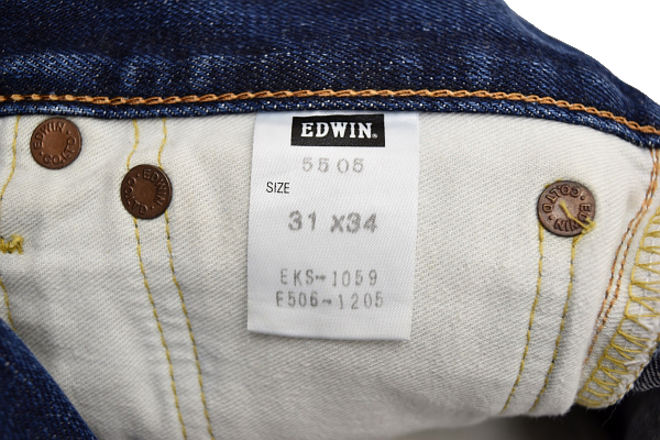 K-1065*EDWIN Edwin 505X 5505* переиздание сделано в Японии Vintage обработка темно синий индиго Denim красный уголок cell bichi распорка джинсы W31