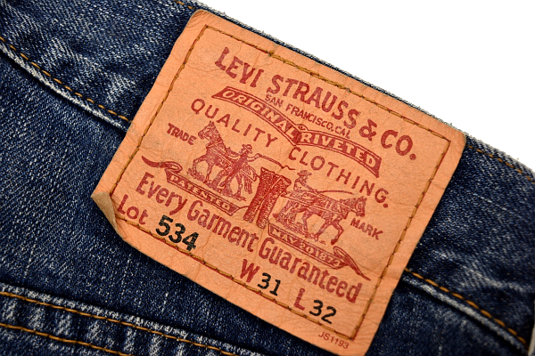 K-1147★Levi's リーバイス 00534-0020★色落ち抜群 鬼ひげ縦落ち ヴィンテージ加工インディゴデニム ストレートジーンズ W31_画像4