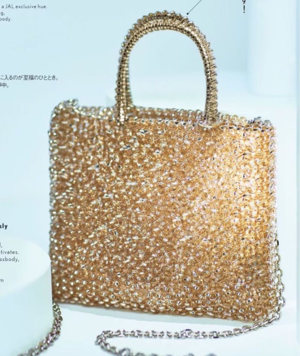 極美品 アンテプリマ ANTEPRIMA 2WAY ワイヤーバッグ シャンパン 極美品 アンテプリマ ANTEPRIMA 2WAY ワイヤーバッグ シャンパン