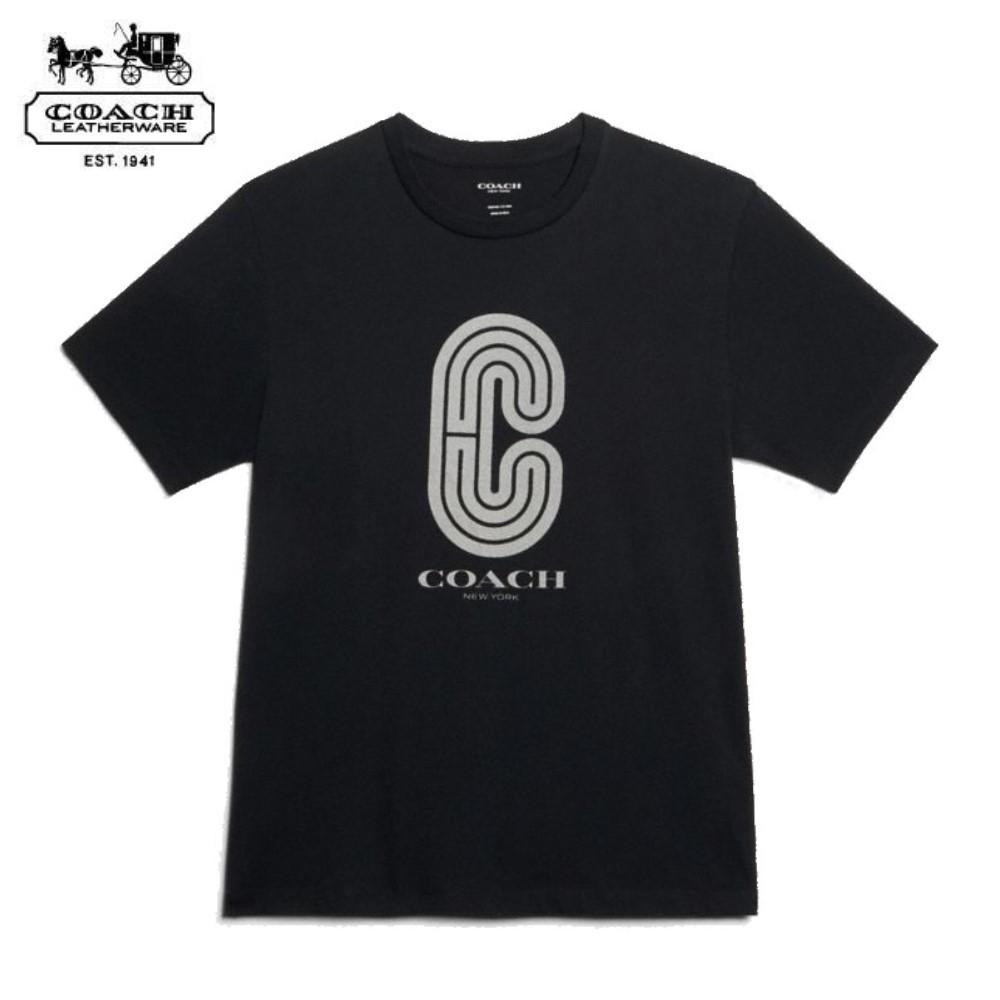 * new goods / regular goods *[COACH*89791-BLK] Coach store complete sale goods great popularity! men's wear tops short sleeves T-shirt black black last 1 point!!
