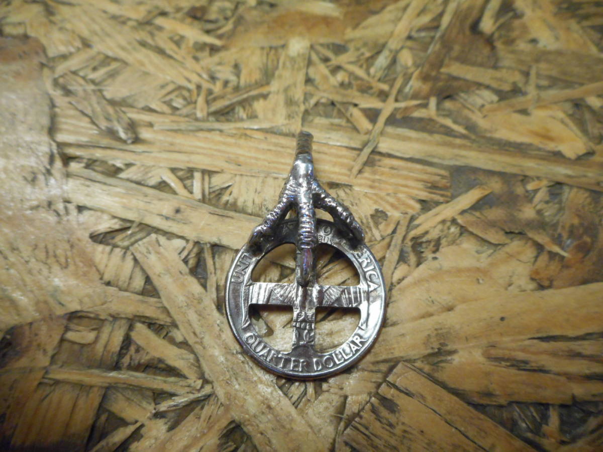  silver 925. Eagle nail. coin top. pendant. America coin. wheel. Indian.neitib. necklace. quarter dala-