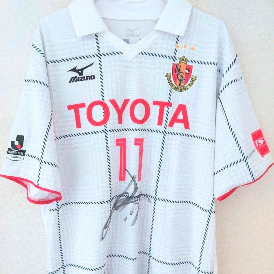 【美品】名古屋グランパス 佐藤寿人 17/18直筆サイン入りユニ XLサイズ