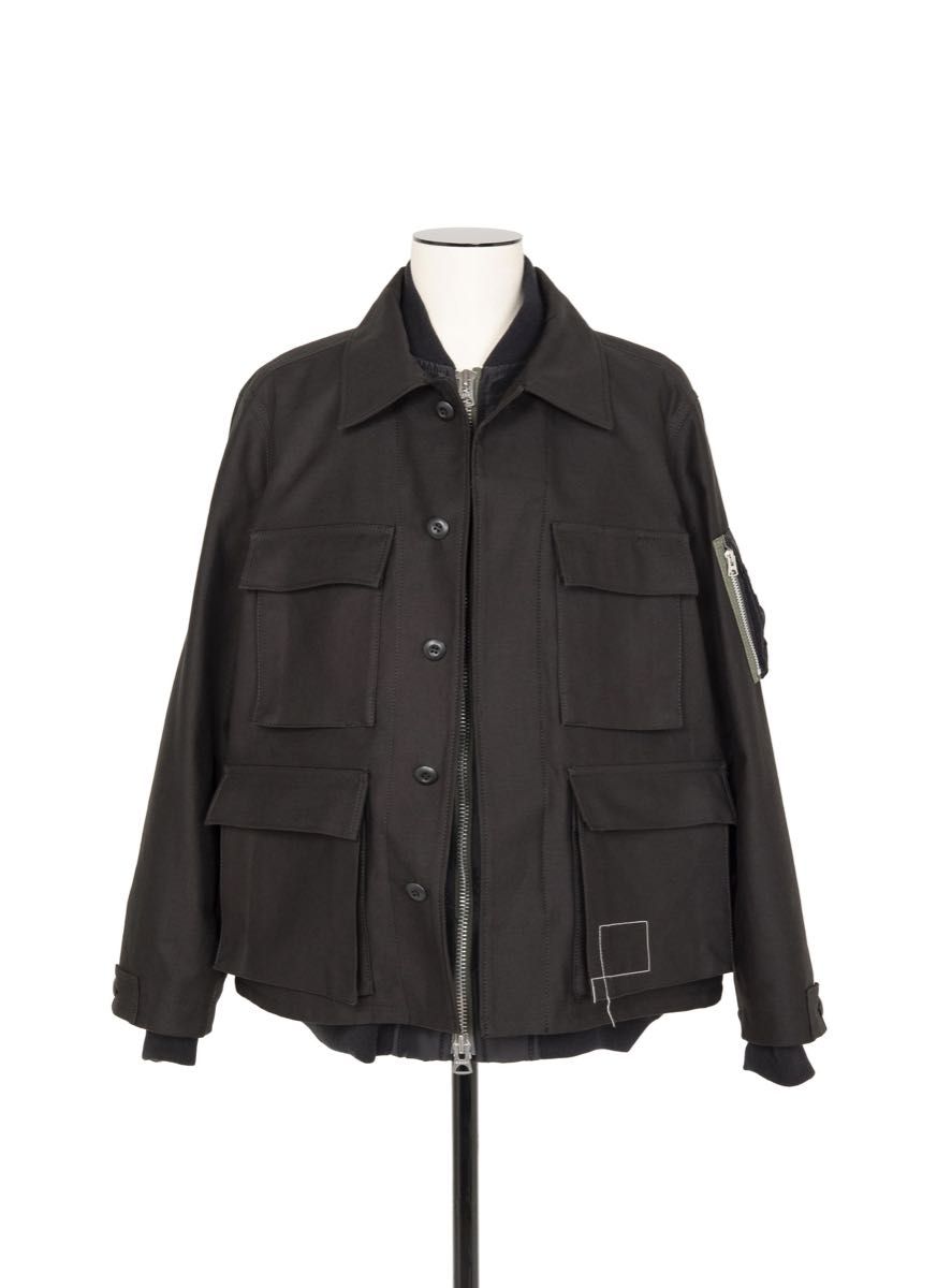 WTAPS x sacai Cotton Back Satin Jacket 02 / Jacket ダブル WTAPS x sacai Cotton Back Satin Jacket 02 / Jacket ダブル