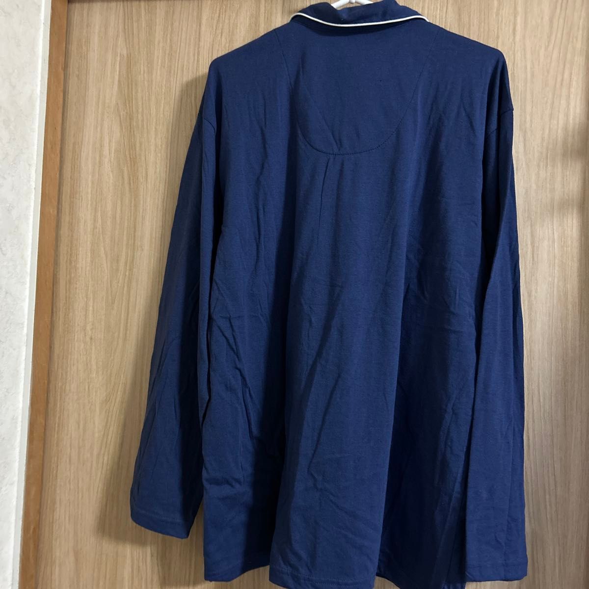 メンズやわらか綿混パジャマ　年間素材　新品　長袖長パンツ  L