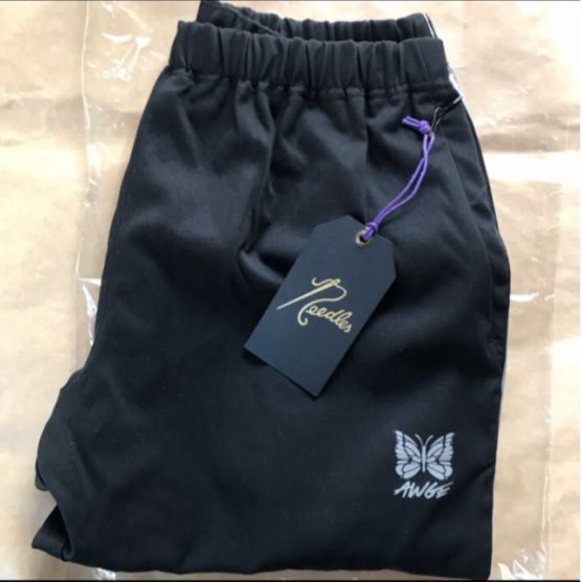 NEEDLES AWGE pant パンツ 黒 S side line seam pocket easy NEEDLES AWGE pant パンツ 黒 S side line seam pocket easy