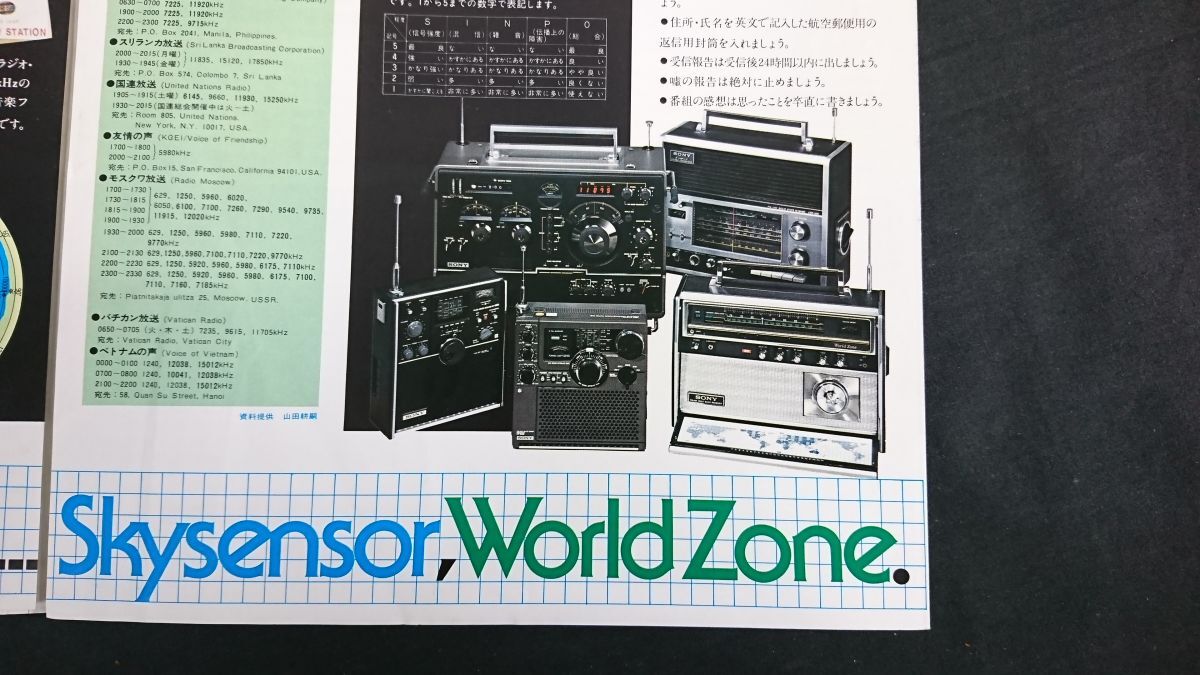 SONY(ソニー) BCL・RX 総合カタログ 1976年5月』ワールドゾーン SONY(ソニー) BCL・RX 総合カタログ 1976年5月』ワールドゾーン