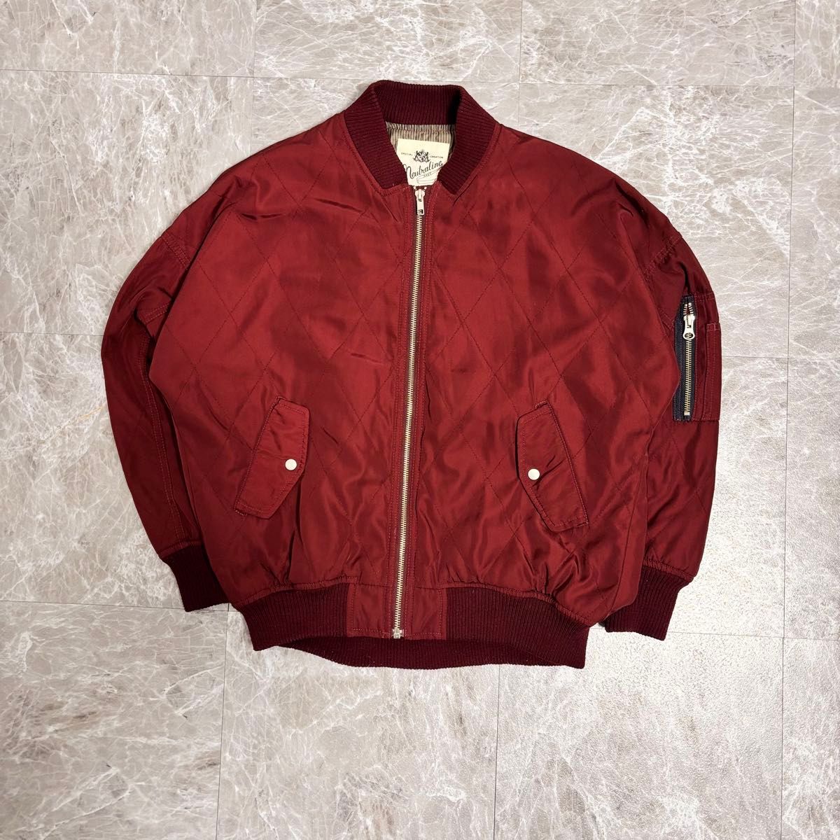 古着 90s〜 ma-1 ブルゾン 短丈 ジャケット バーガンディ レッド 古着 90s〜 ma-1 ブルゾン 短丈 ジャケット バーガンディ レッド