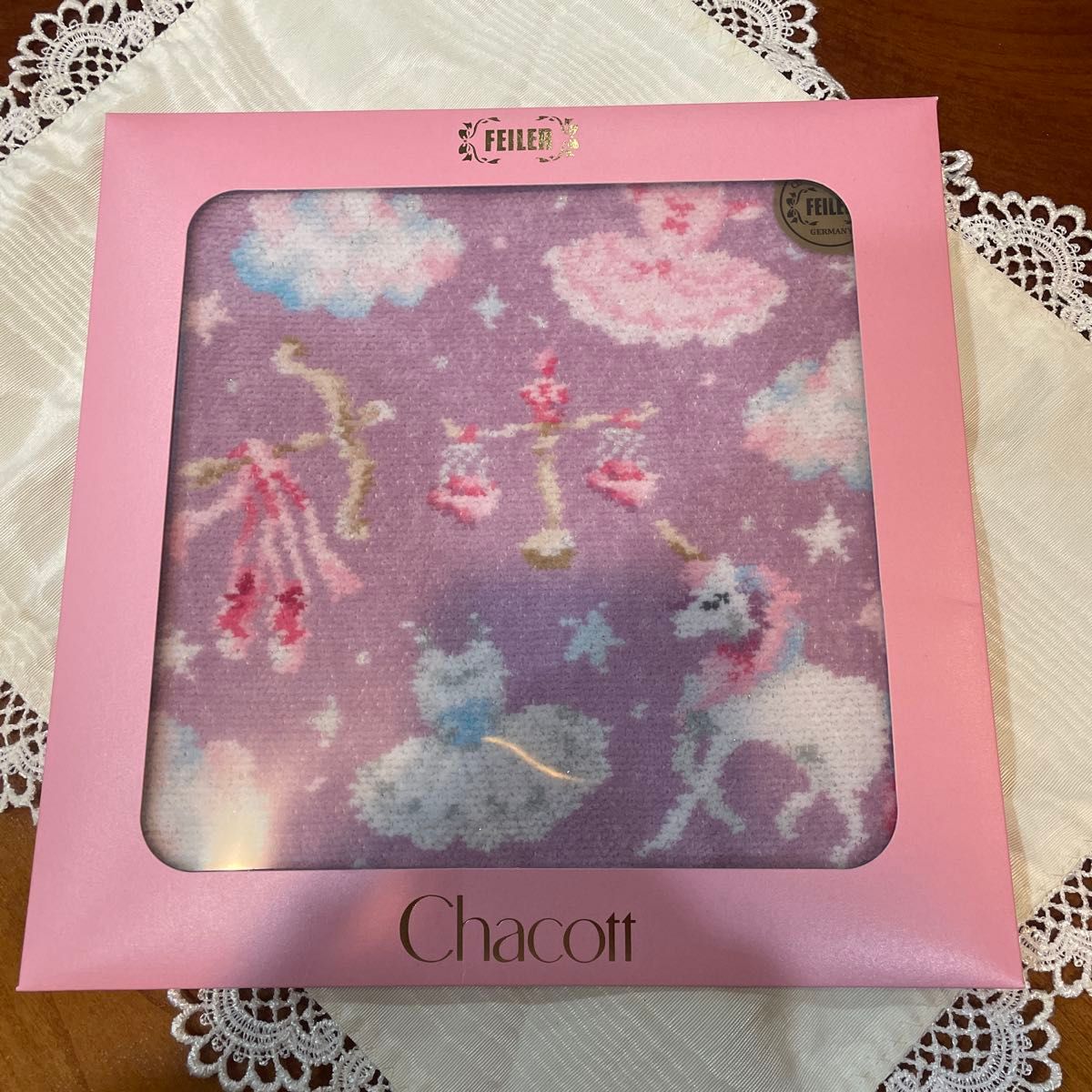 ☆新品未使用☆FEILER×Chacott バレリーナ タオルハンカチ
