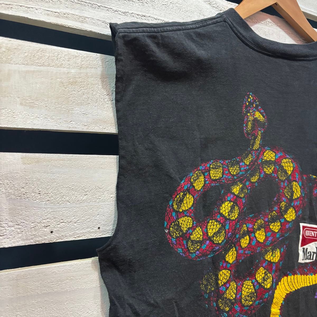 マルボロ　スネークパス　ビンテージ　tシャツ　usa製   袖カットオフ　XL Snake　PASS