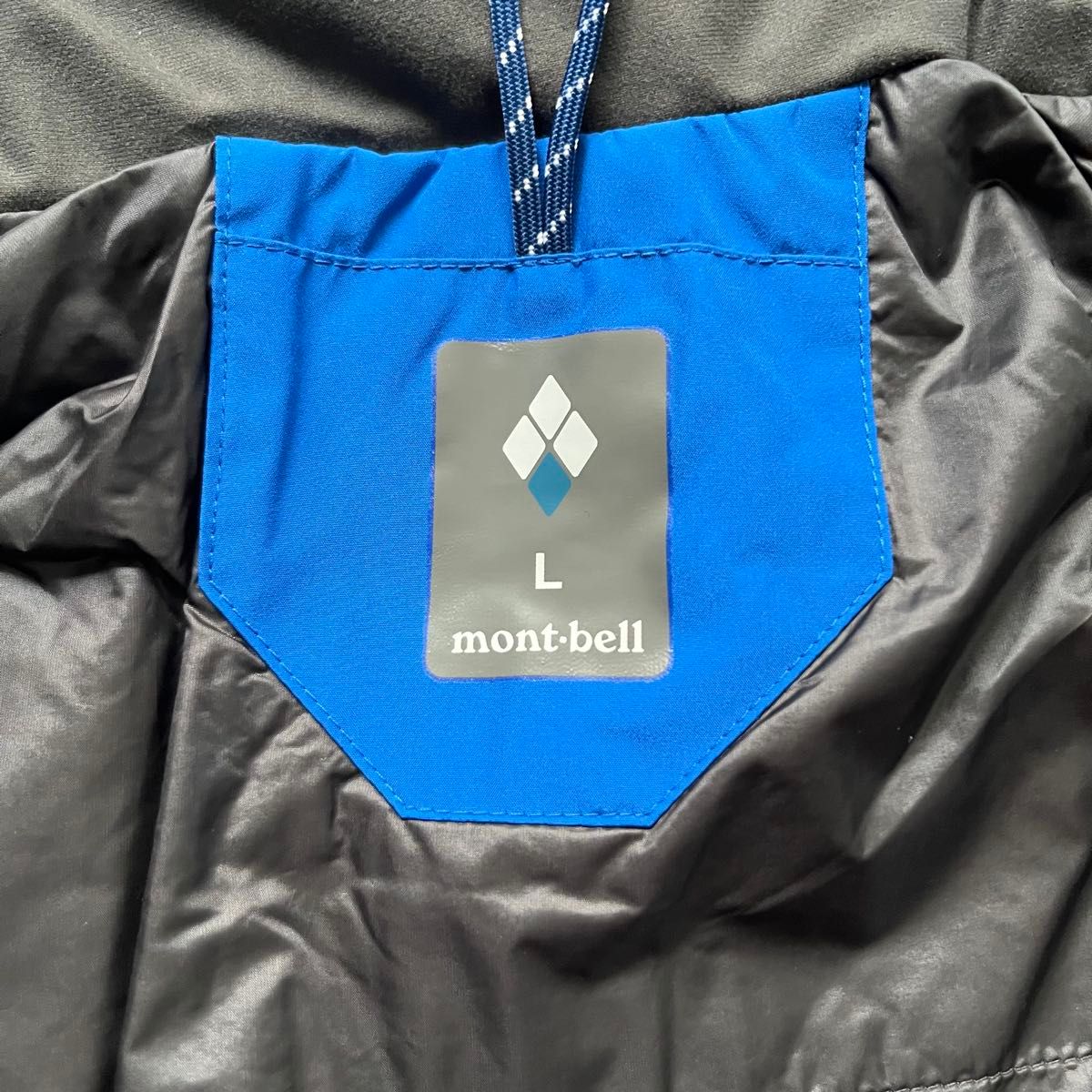 新品タグ付き】現行 mont-bell モンベル ドロワットパーカ L 青 新品タグ付き】現行 mont-bell モンベル ドロワットパーカ L 青
