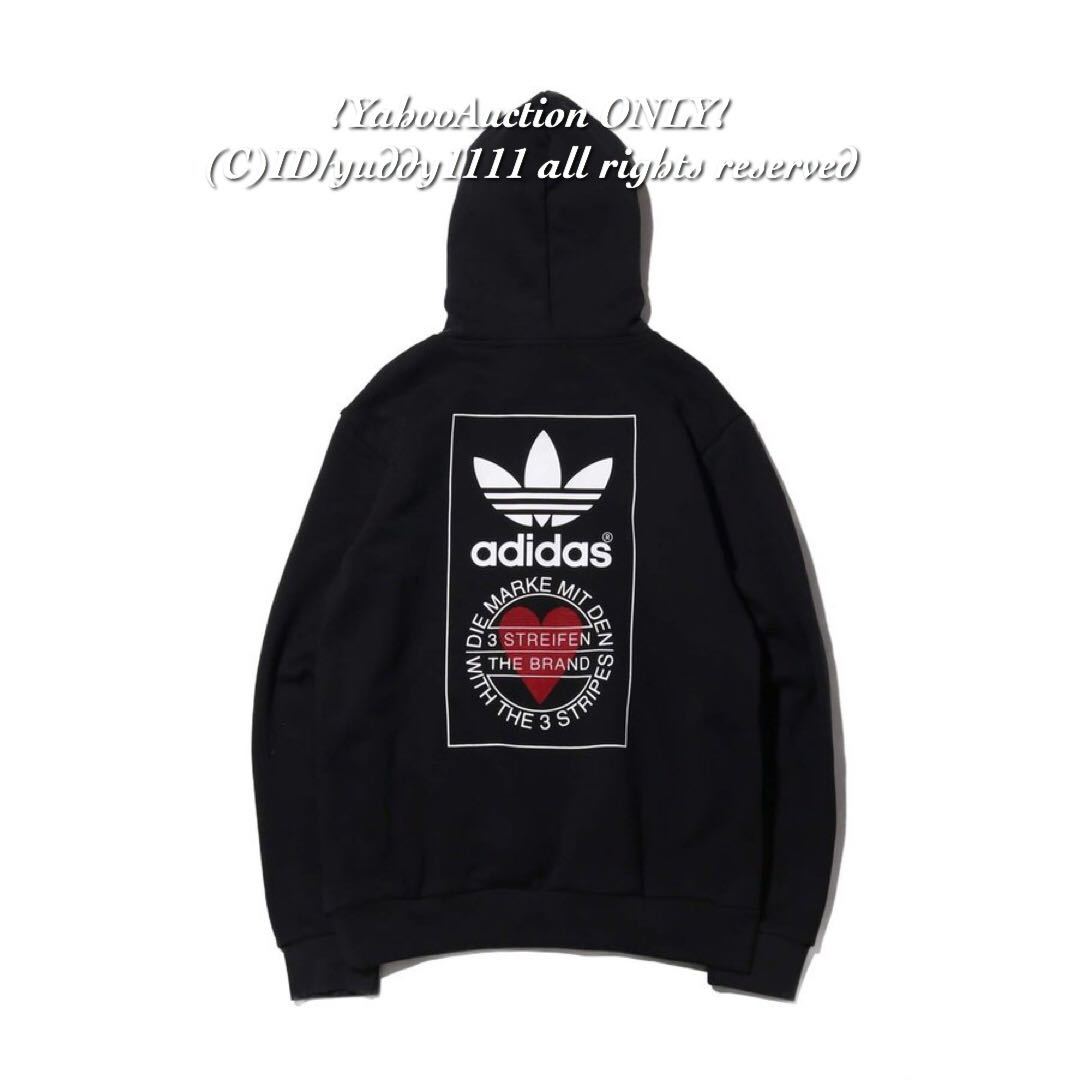 新品タグ付 アディダス adidas パーカー [UNISEX HOODIE] アディダスオリジナルス バレンタイン ユニセックス フーディ ブラック XXX-LARGE