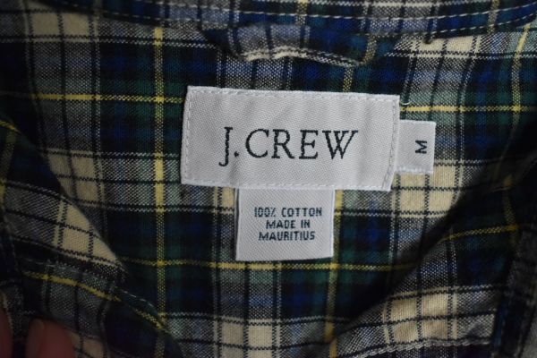 ☆US古着 J.CREW Jクルー ジェイクルー ネルシャツ チェック グリーン緑【M】コットン　　　　　◆2081◆_画像4