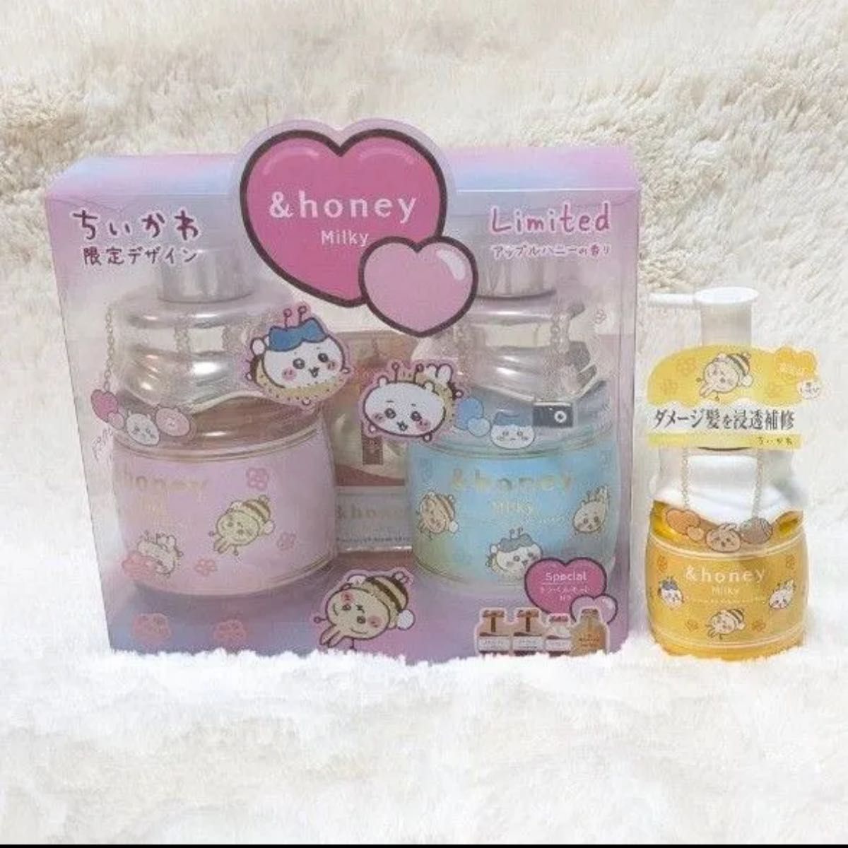 アンドハニー ちいかわ 限定ボトル シャンプーセット ヘアミルク アンドハニー ちいかわ 限定ボトル シャンプーセット ヘアミルク