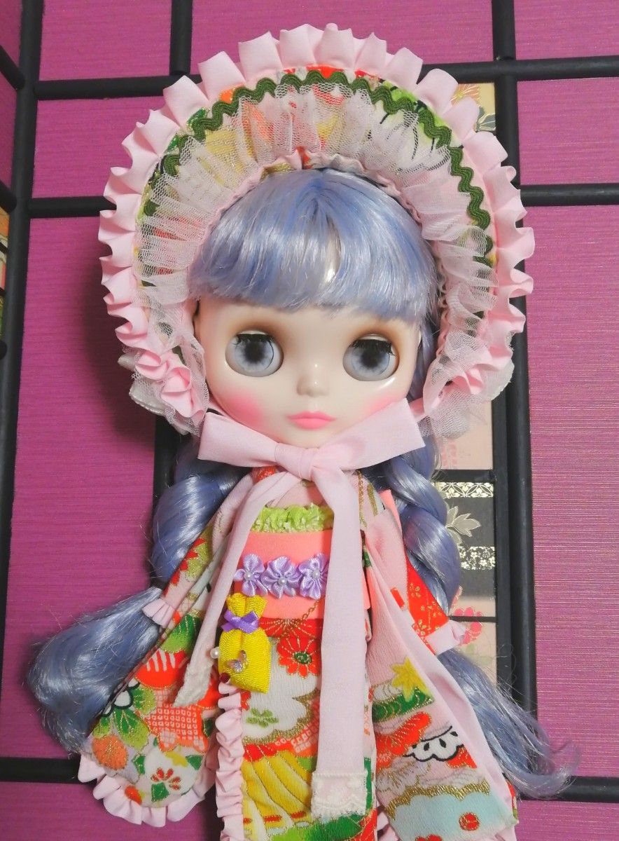夢人屋呉服店】ブライス blythe ネオブライス 着物 振袖 正絹 お 夢人屋呉服店】ブライス blythe ネオブライス 着物 振袖 正絹 お