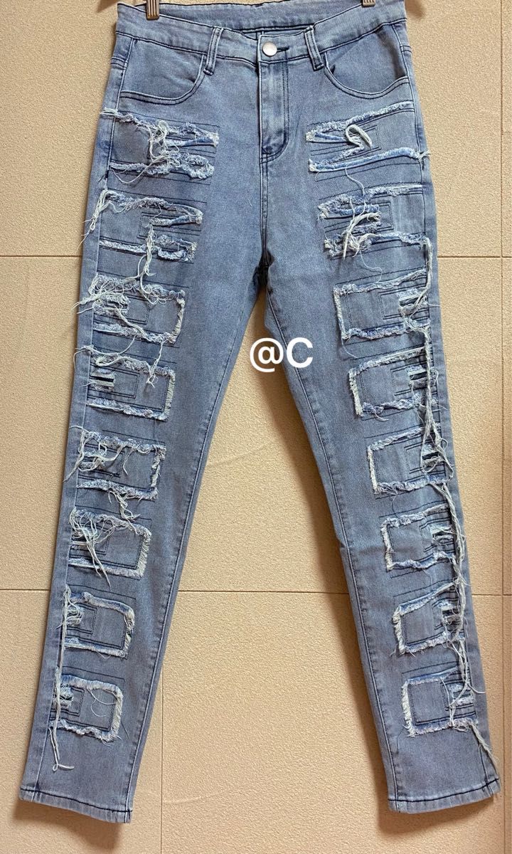 パンツ スリムフィット スキニーパンツ デニムパンツ ダメージ パンツ スリムフィット スキニーパンツ デニムパンツ ダメージ