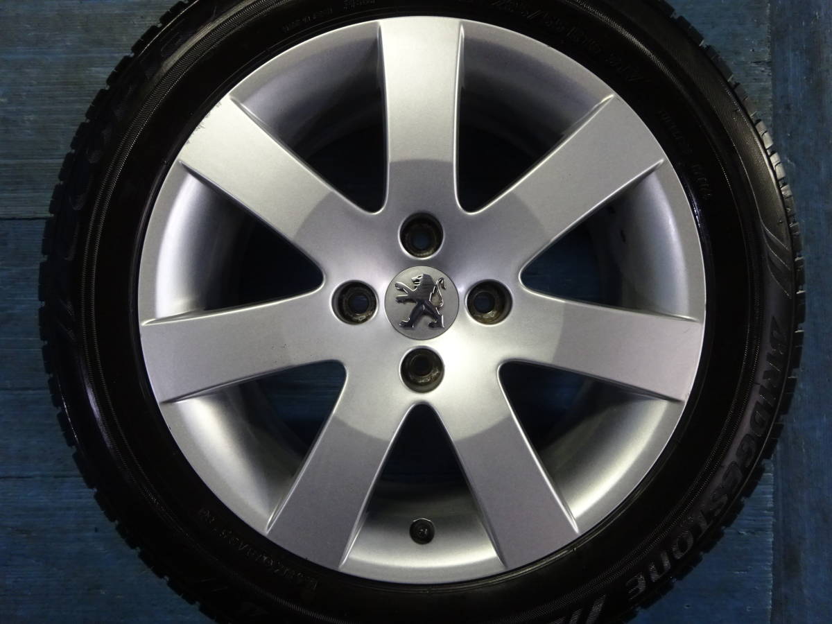 プジョー 308純正16インチホイール 4本 7J +32 4H 108 BS ECOPIA NH100 205/55R16 Peugeot 308CC 308SW 307 307CC 307SW 307ブレーク_画像2