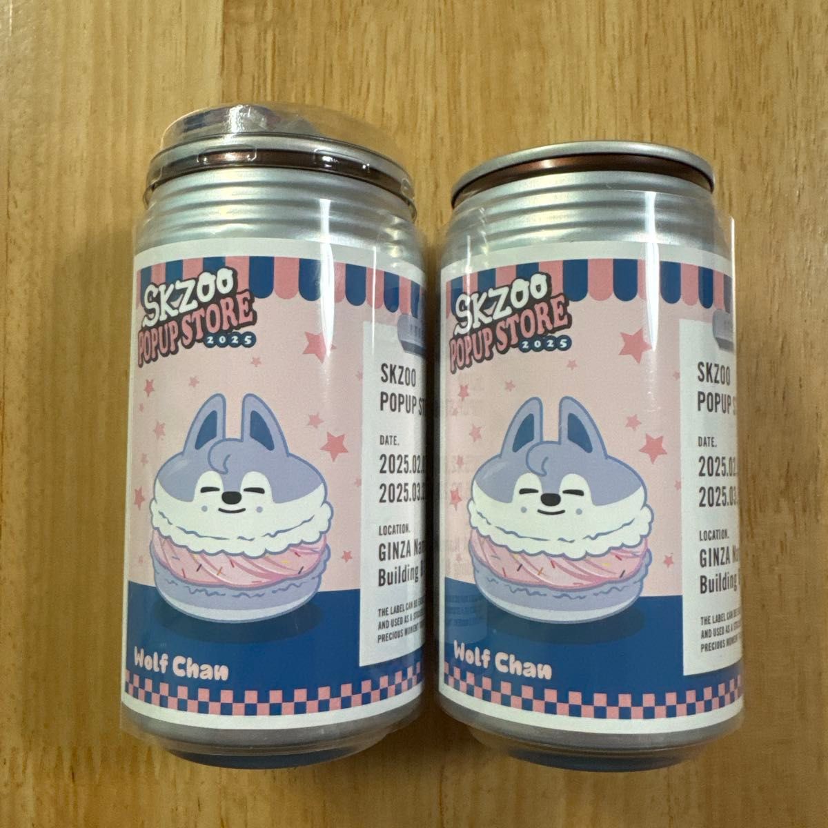 skzoo ラベル缶 当たり付き アクキー ウルフチャン バンチャン