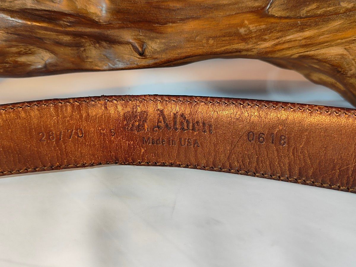 シェルコードバン】Alden 正規品 高級レザーベルト オールデン シェルコードバン】Alden 正規品 高級レザーベルト オールデン