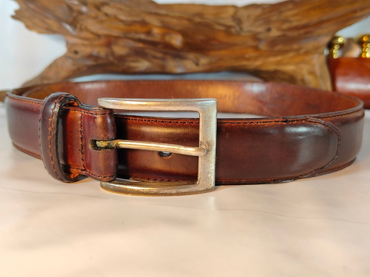 シェルコードバン】Alden 正規品 高級レザーベルト オールデン シェルコードバン】Alden 正規品 高級レザーベルト オールデン