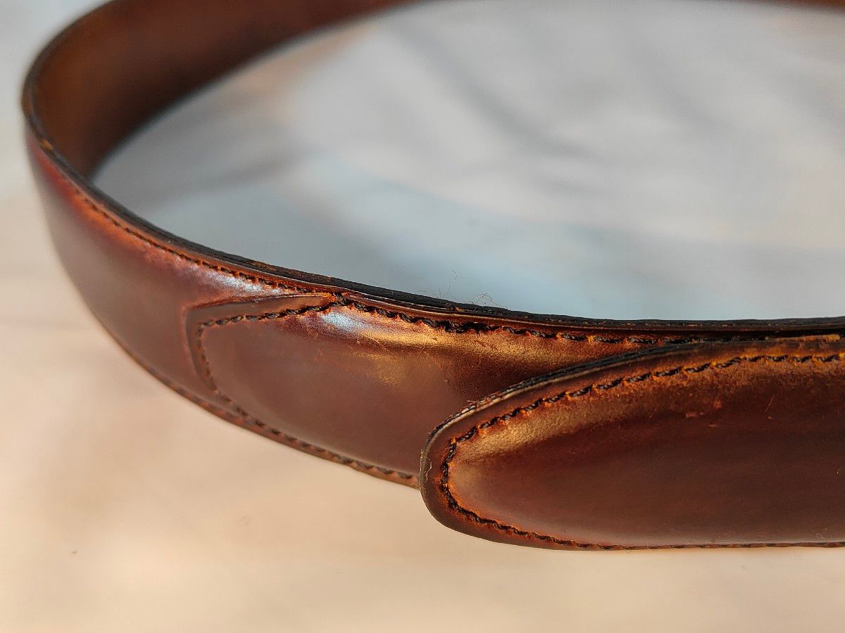 シェルコードバン】Alden 正規品 高級レザーベルト オールデン シェルコードバン】Alden 正規品 高級レザーベルト オールデン