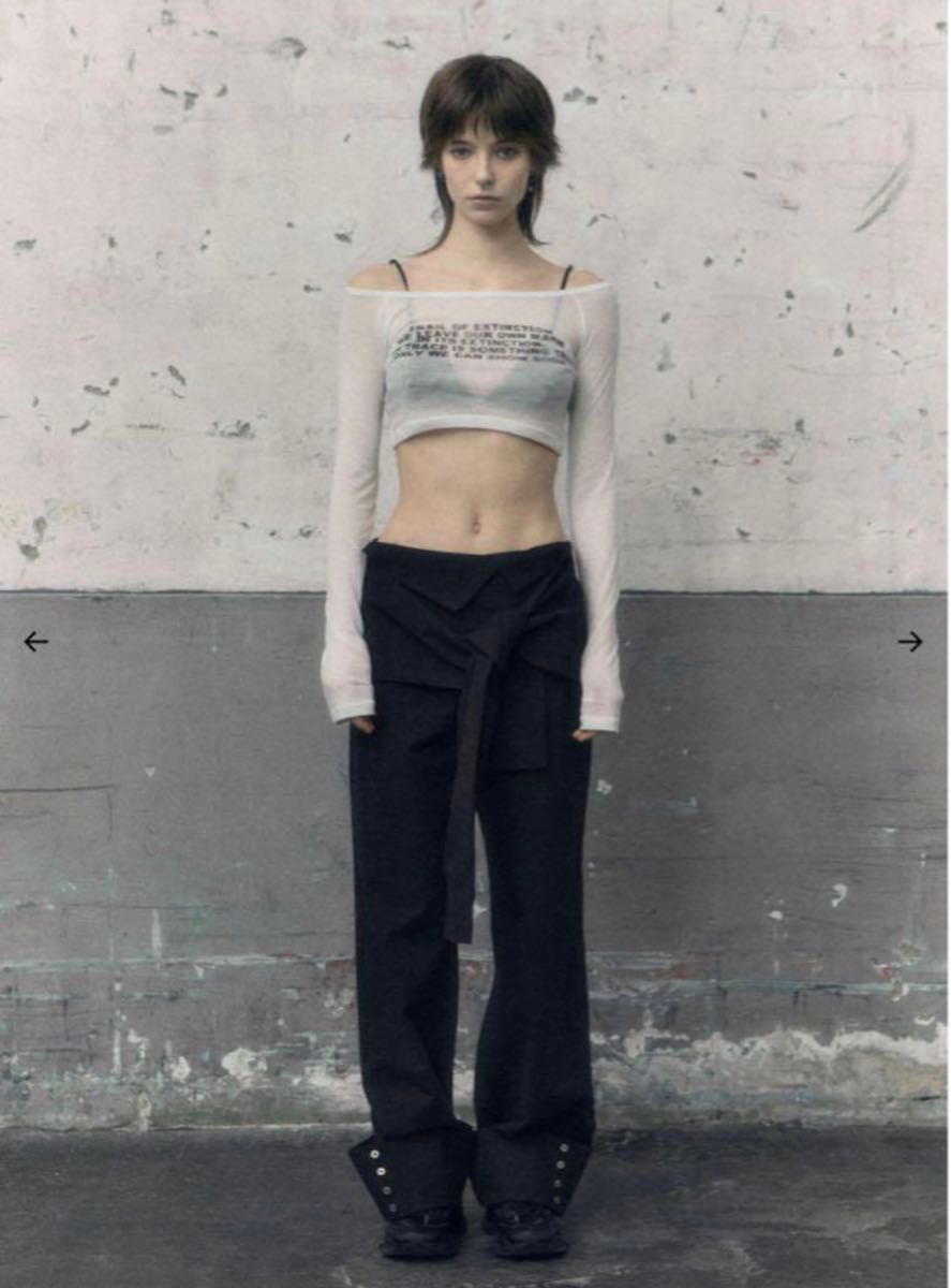 【BOHEMIAN SEOUL】HALF RIBBED T 2点 SET (IVORY&BLACK) 公式 bohemian seoul printed long sleeve
