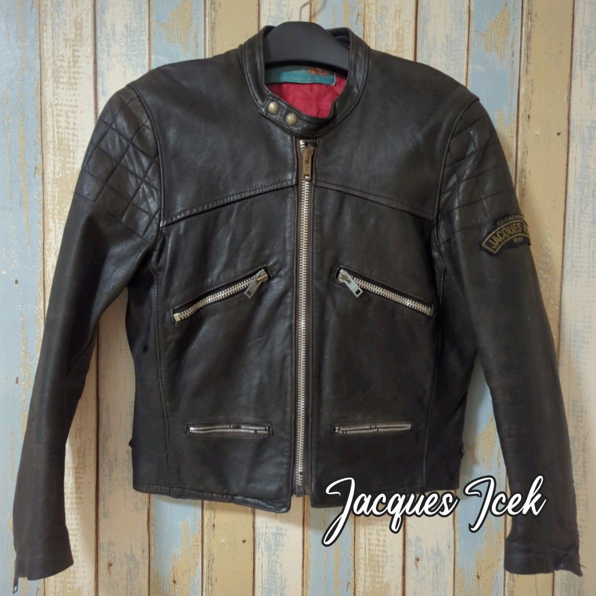 Jacques Icek ブラウンレザーライダースジャケット|Yahoo Jacques Icek ブラウンレザーライダースジャケット|Yahoo