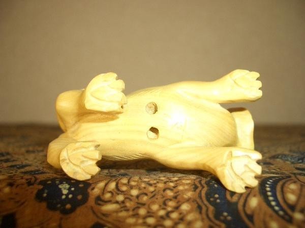  симпатичный дерево гравюра netsuke белый (4)