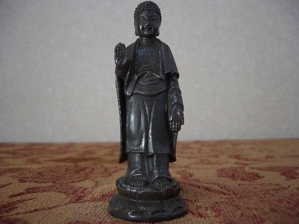 可愛い銅器仏像（卍） 仏像