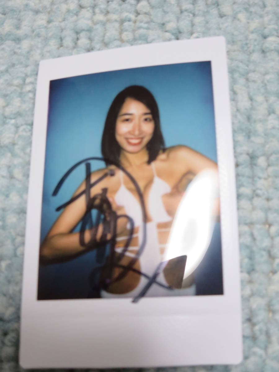  Nara . real with autograph Cheki with autograph swimsuit ( white × mono kini type ) + extra 