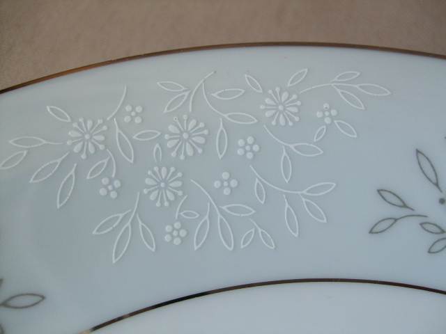 1953年 プレミアノリタケ Noritake / BLUERIDGE /27cmディナープレート3枚 / ビンテージ中古品 / 日本製 / ブルーリッジ / レトロモダン_画像3