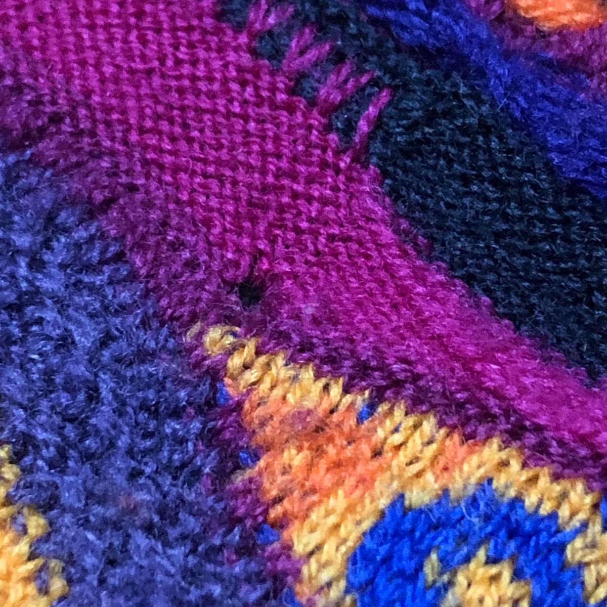 coogi クージー 立体 編込み 3Dニット マルチカラー 総柄 凹凸 coogi クージー 立体 編込み 3Dニット マルチカラー 総柄 凹凸
