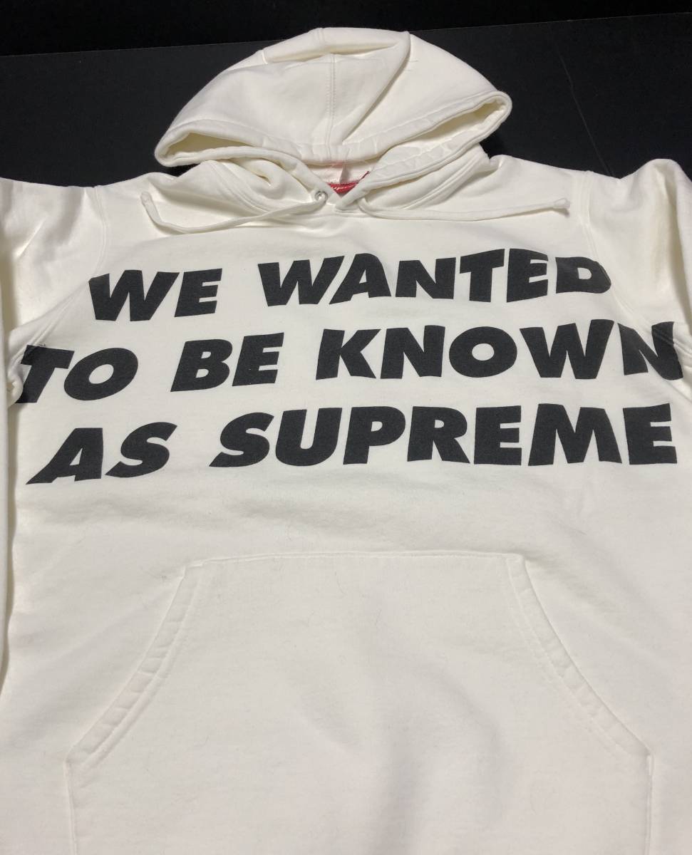 国内 正規品 20SS Supreme Known As Hooded Sweatshirt White Mサイズ