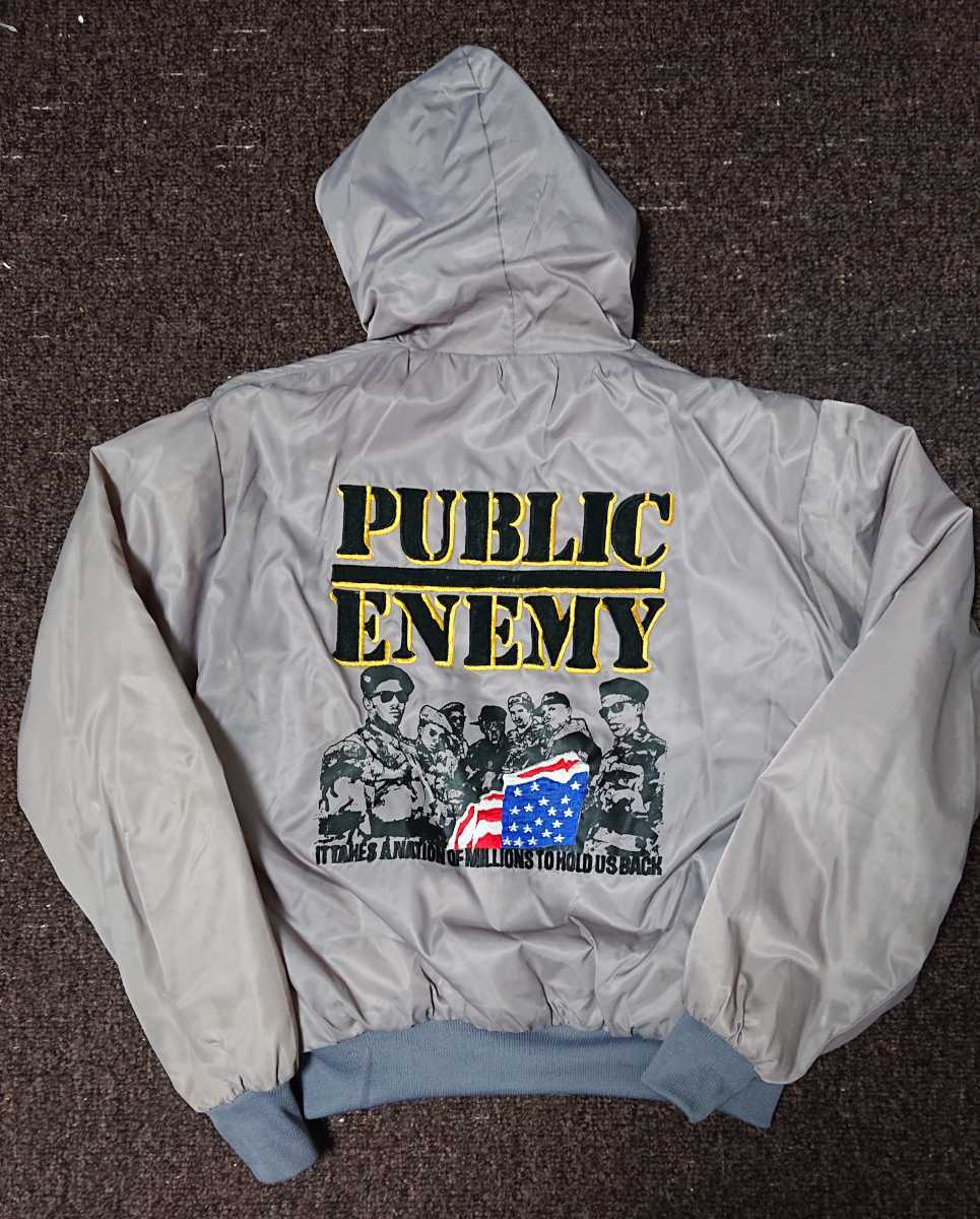 PUBLIC ENEMY nylon jacket pa yellowtail kenemi-Def Jam Def Jam Run Dmc Supreme Supreme 