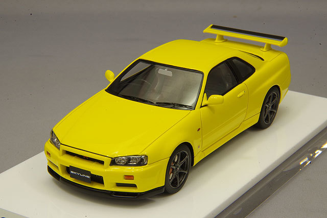 BNR34 Details about  / MakeUP EIDOLON EM461D 1:43 Nissan Skyline GT-R 1999 Lightning Yellow