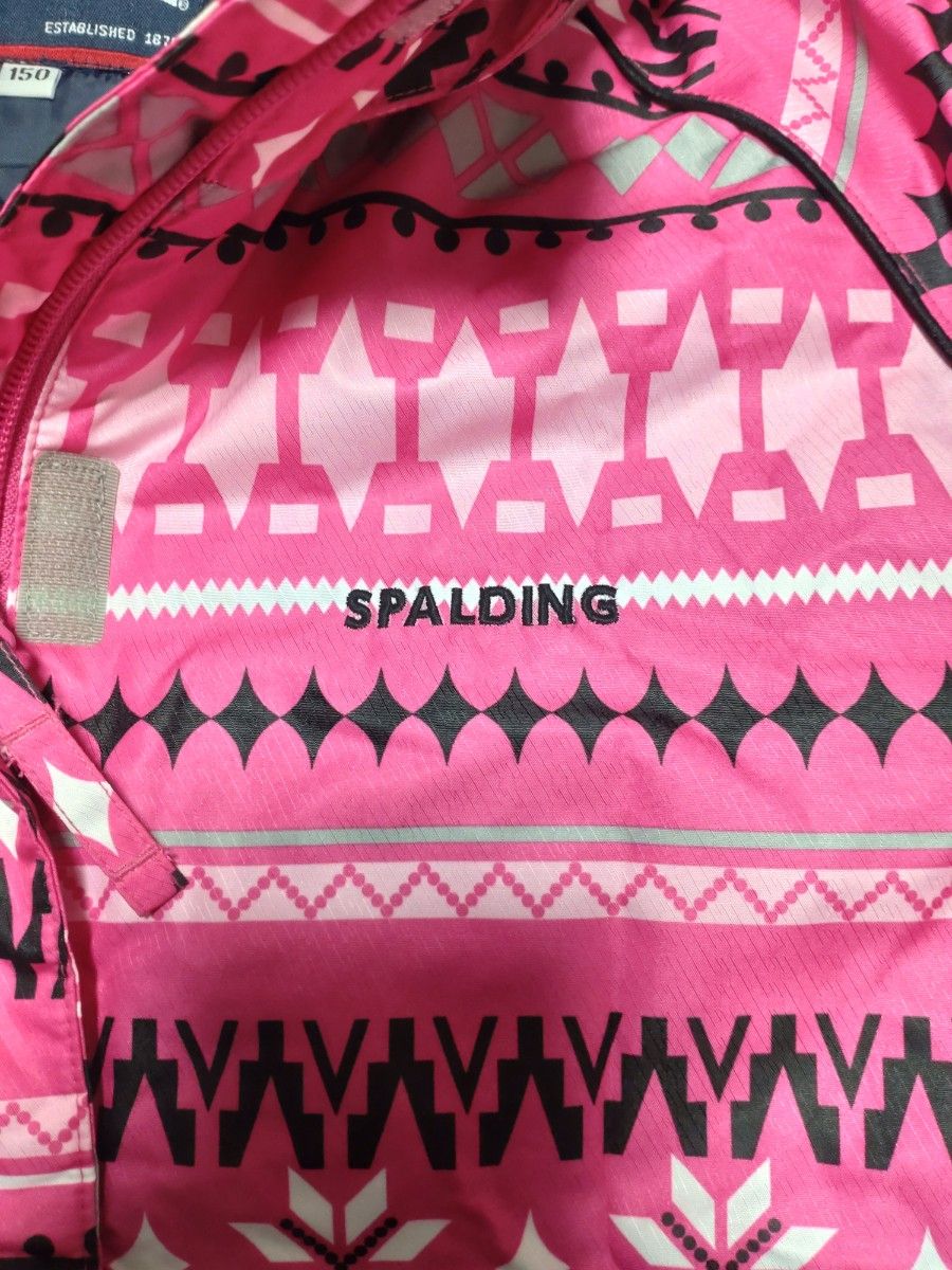 美品【SPALDING】スポルディング　スキーウェア上下セット 150cmピンク キッズ 女の子 子供用
