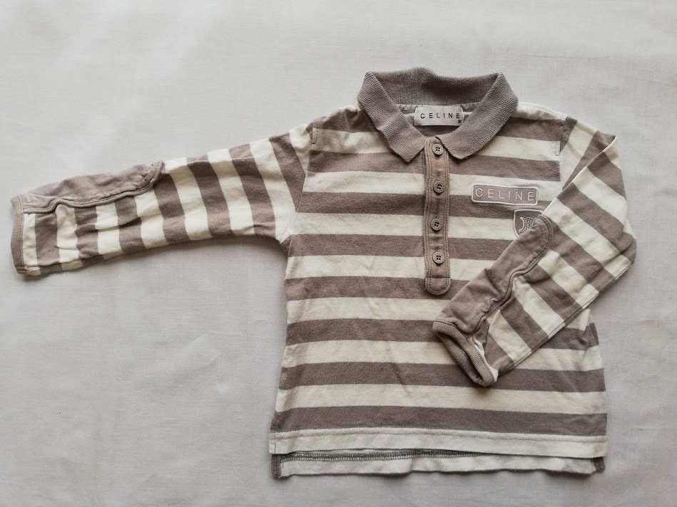 [ regular goods ] used CELINE| Celine Kids polo-shirt with long sleeves SIZE(90) #yh-333