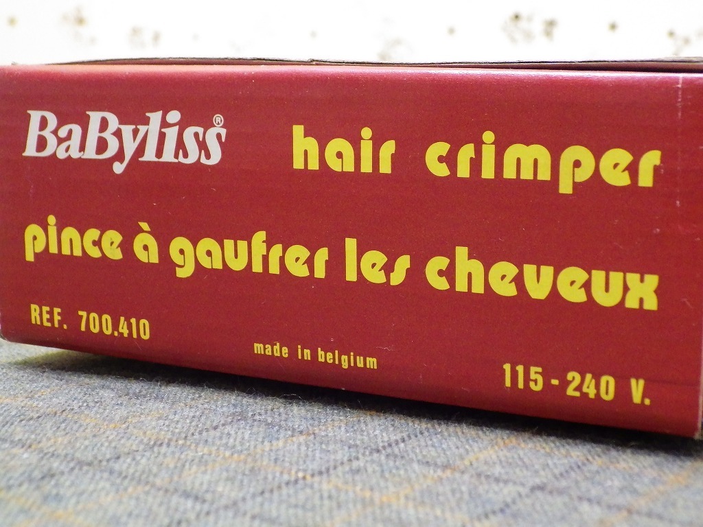 #* valuable antique rare goods bebi squirrel Babyliss Hair Crimper 700.410 Belgium made hair iron kote original box have /AJ02n*#